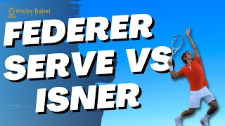 Tennis Serve comparison Roger Federer amp John Isner fundamentals vs style [upl. by Felicity]