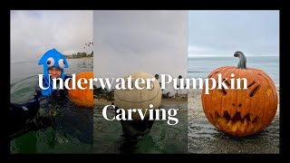 SCUBA DIVING  Underwater Pumpkin Carving [upl. by Ailey200]