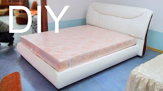 How to build a queen size bed frame and headboard diy [upl. by Alasdair]