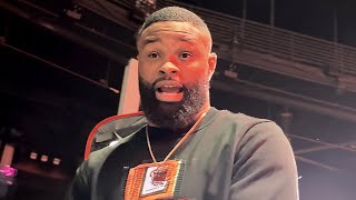 quotHE LOOKS SCARYquot  Tyron Woodley REACTS to Mike Tyson vs Jake Paul workout [upl. by Liahkim101]