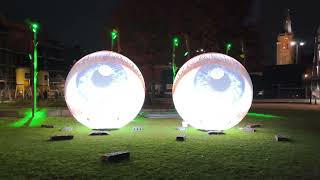 Glow 2024  Eye balls light artwork by Hermes Mangialardo Stationsplein Best [upl. by Ardnic]