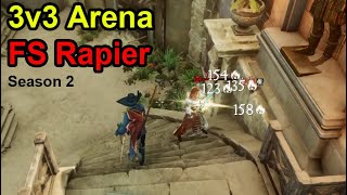 New World  3v3 Arena PvP  Fire Staff Rapier [upl. by Lucias]