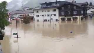 Hochwasser in Kössen Tirol 2013 [upl. by Letsirc820]