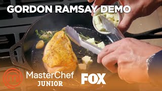 Gordon Ramsay Demonstrates How To Cook A Perfect Chicken Breast  Season 6 Ep 2  MASTERCHEF JUNIOR [upl. by Nnylakcaj]