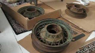 Painting the ratrod wire wheels [upl. by Aivital]