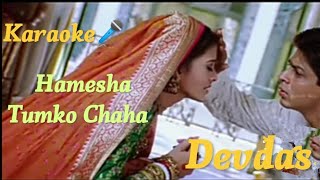 Hamesha Tumko Chaha  Karaoke🎤 Song  With Lyrics  Devdas [upl. by Chemash]