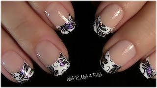 Multichrome Glitter French Nails Tutorial  Schnörkel Nageldesign [upl. by Atiras783]