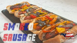 How to grill Sausage and Peppers  Prohibition BBQ  2 Guys Grilling [upl. by Odraccir747]