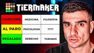 TIER LIST de TODAS las CARRERAS UNIVERSITARIAS 100 FACTS [upl. by Llenram]