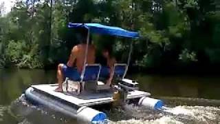 Mini Pontoon Boat On Perdido River [upl. by Jacki]