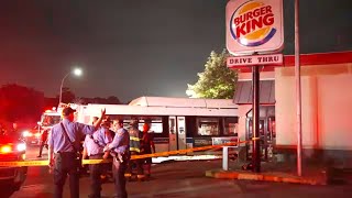 MTA bus driver in critical condition after crashing into Brooklyn Burger King [upl. by Ahsyen]