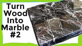 Turn Plywood into Marble DIY Epoxy  2019 [upl. by Ahsimac]