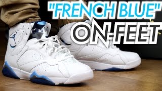 quotFrench Bluequot Air Jordan 7 W OnFeet Review [upl. by Susanetta]