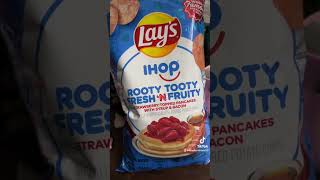 Lays IHOP Rooty Tooty Fresh N Fruity strawberry topped pancakes with syrup chips new 2024 fyp [upl. by Saleem]