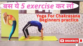 Yoga For Chakrasana Beginners practice Simple exercise viralshort chakrasana youtubeshorts [upl. by Hsekar]