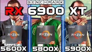 RX 6900 xt  Ryzen 5600 vs 5800x vs 5900x Benchmark  Which is the Best CPU for RX 6900 XT [upl. by Lanuk622]