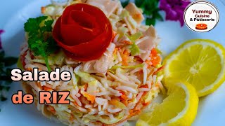 Recette facile de SALADE de RIZ au JAMBON de volaille [upl. by Hyde718]