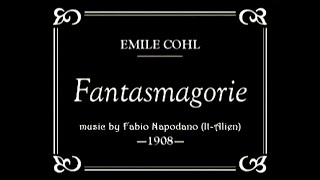 1908 Fantasmagorie  The First Animated Cartoon REMASTERD BY AI [upl. by Hamrnand]