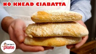 Easy No Knead CIABATTA BREAD at Home [upl. by Chick315]