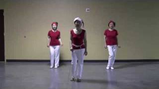 GIBlues Line Dance with Christmas Music [upl. by Anerom]