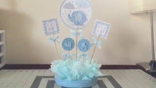 ITS A BOY TABLE CENTERPIECE [upl. by Aihsena]