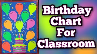 Birthday Chart for ClassroomHow to make Birthday Chart for School diy [upl. by Adnulahs13]