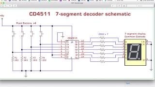 CD4511 BCD to 7Segment Decoder breadboard setup [upl. by Adali]