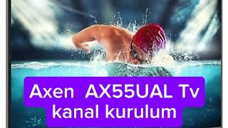 Axen AX55UAL Android TV kanal kurulum [upl. by Spielman254]