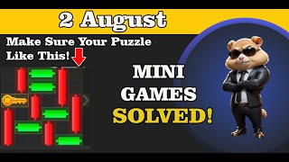 Hamster Kombat Mini Games For 2 August SOLVED [upl. by Ephrem864]