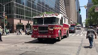 RARE CATCH OF FDNY FIELD COMM 1 amp NYPD COMMUNICATIONS DIV COMMAND POST GOING TO TIMES SQUARE CRASH [upl. by Shanleigh]