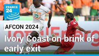 AFCON 2024 Hosts Ivory Coast on brink of early exit after shock Equatorial Guinea thrashing [upl. by Dnesnwot]