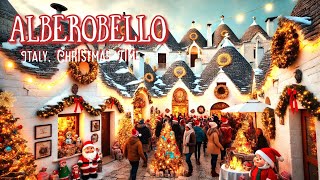 Alberobello Italy  The Most Magical Christmas Town 4K Ultra HD  Walking Tour in Puglia ITALY [upl. by Boylan]