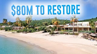 WE FOUND HUGE ABANDONED RESORT  See whats left of Caneel Bay after Hurricane Irma [upl. by Renado]