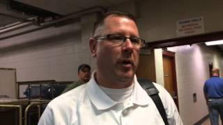 BasehorLinwood Coach Mike McBride March 11 2015 [upl. by Redna]