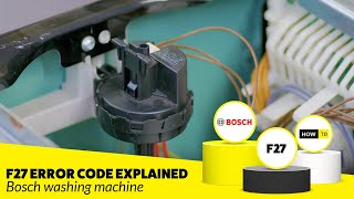 F27 Error Code on a Bosch Washing Machine  FIXED Quickly [upl. by Adivad]