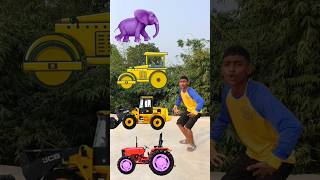 Gifts 🎁 to tractor Jcb roller amp toto magic video vfx funny comedy [upl. by Strickland]