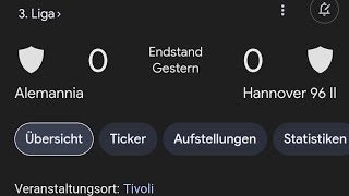 Zusammenfassung des Spiels zwischen Aachen gegen Hannover 96 2 [upl. by Aleirbag155]