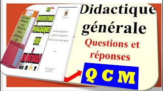 QCM AVEC REPONSE DE LA DIDACTIQUE GENERALE EN EPS 1ére PARTIE [upl. by Enoitna426]