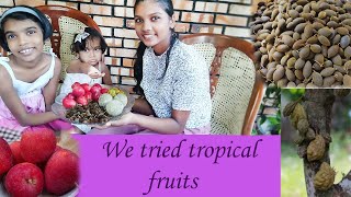 Girls Talk  We tried tropical fruits  112024 [upl. by Sirtemed]