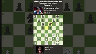 Anish Giri vs Praggnanandhaa  Grand Chess Tour  Sinquefield Cup 2024  Round 4 chess fide [upl. by Lacefield]