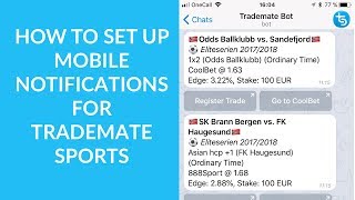 Trademate Sports Tutorials How to set up Mobile Notifications with Telegram [upl. by Bordie]