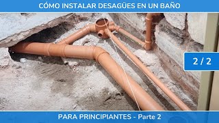 Como instalar desagues en un baño DESDE CERO  Parte 2 [upl. by Ailem55]