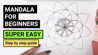 How to draw MANDALA ART for beginners NEW  SUPER EASY  Vijayta Sharma [upl. by Glanti]