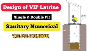 Design of VIP Latrine  single amp double Pit  Sanitary Numerical  TUPUKUPOU [upl. by Wenger137]