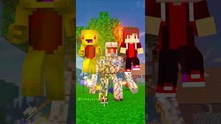 JJ and Mikey  Superhero ❤ Save the Iron Golem shorts minecraft [upl. by Einahpts]