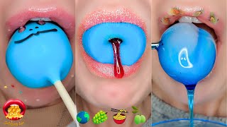 Satisfying ASMR Eating BLUE FOOD 💙Compilation Mukbang 먹방 [upl. by Acissehc]