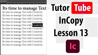 Adobe InCopy Tutorial  Lesson 13  Paragraph Styles [upl. by Chow]