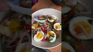 Spicy Egg Salad  How to make spicy salad  Shorts [upl. by Repsihw]