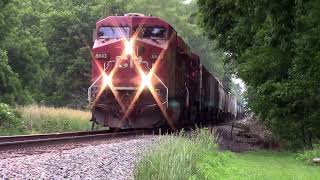 Late June Train Watching in and Around Clinton Iowa [upl. by Paehpos]