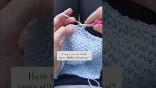 crochet moss stitch in the round [upl. by Notrub]